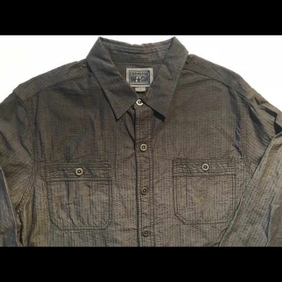 converse button down shirt mens